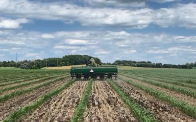 No Till Drill on a Dane County Field